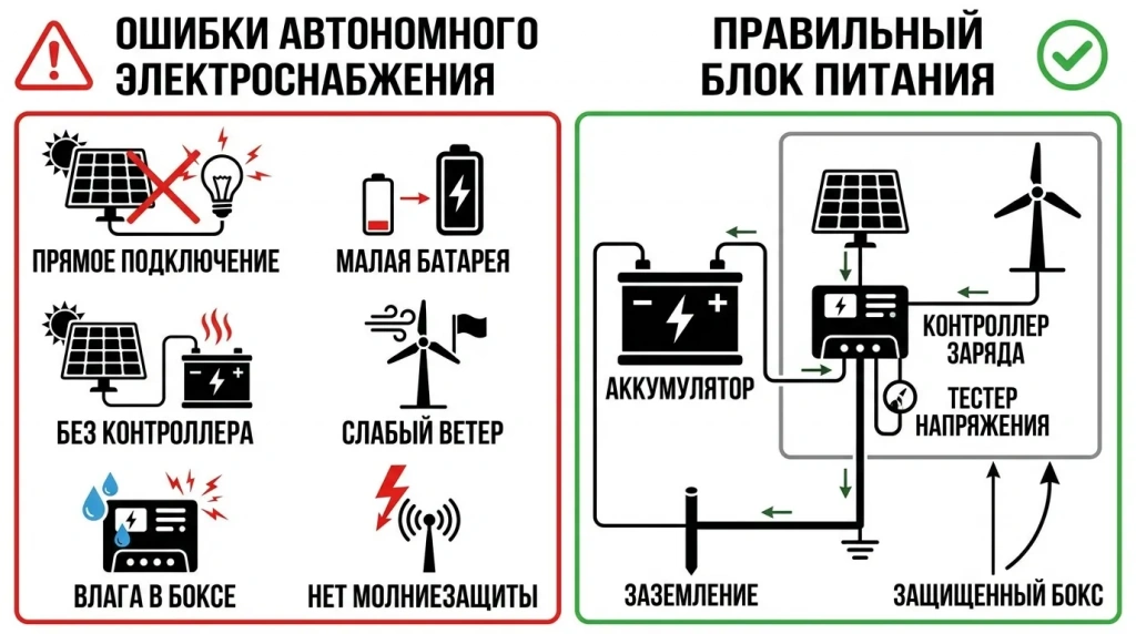 Ошибки подключения электропастуха к ветрогенератору Ошибки подключения электропастуха к ветрогенератору